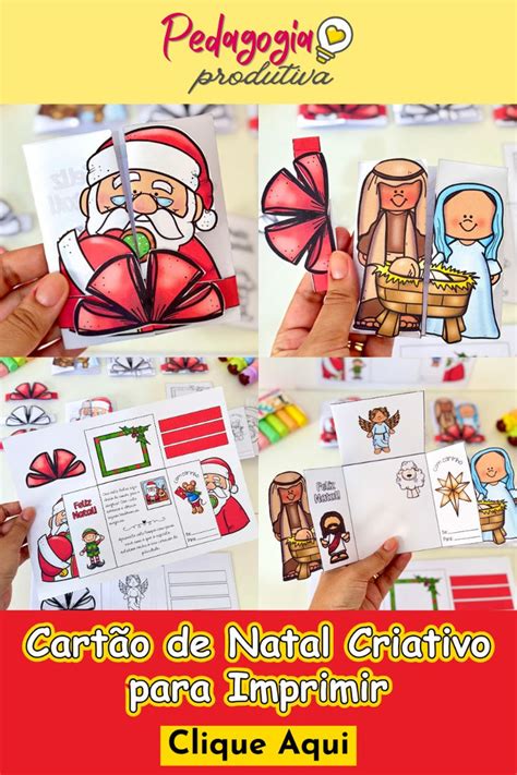 Cartao De Natal Infantil - Cartão Interativo de Natal - Cartão de Natal Educação Infantil ...