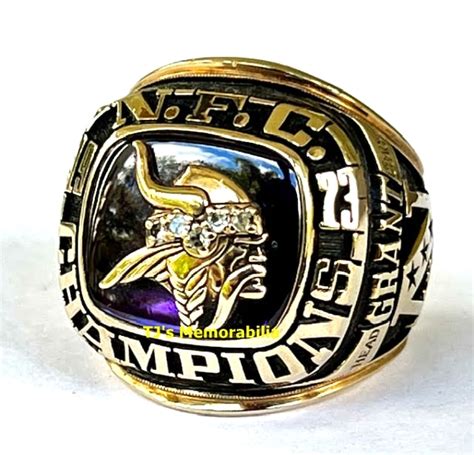 1973 MINNESOTA VIKINGS NFC CHAMPIONS CHAMPIONSHIP RING - Buy and Sell ...