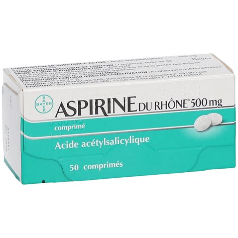 Aspirine du Rhône 500 mg 50 pc s Redcare Pharmacie