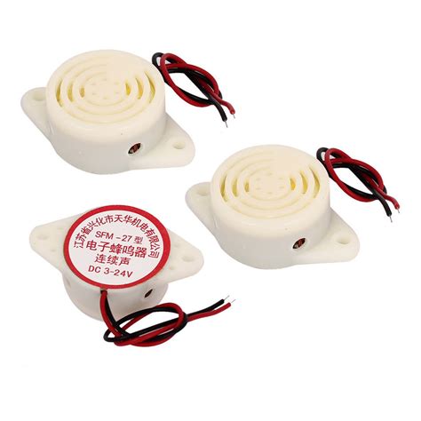 2pcs Sfm 27 Dc 3 24v 90db Intermittent Beep Alarm Electronic Buzzer Sounder New Ebay