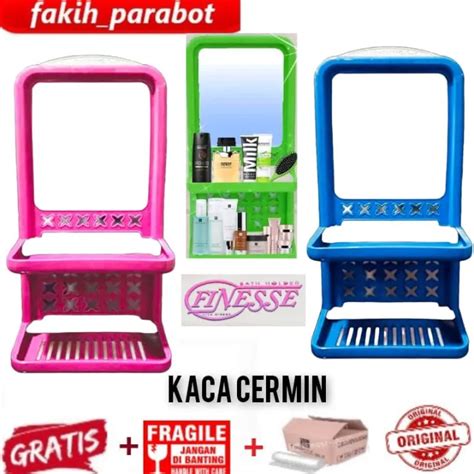 Rak Kaca Cermin Kamar Mandi Tempat Make Up Beda Susun 2 Lazada