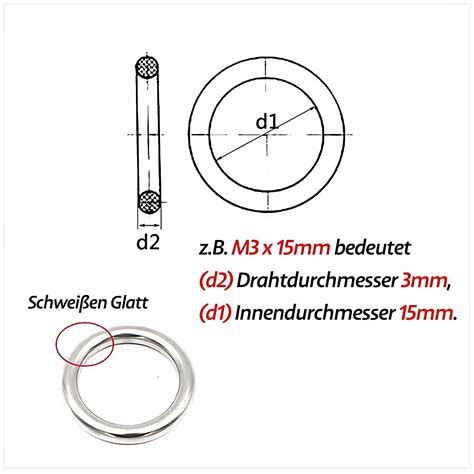 O Ring Geschwei T V A Metallring Se Ringe Edelstahl A Runde Eisenring