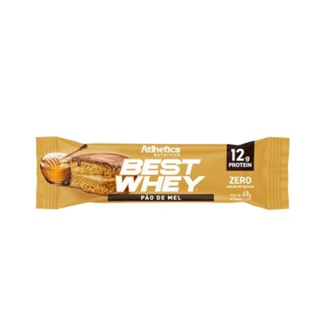 Best Whey Bar Atlhetica Nutrition Pão de Mel 49g Shopping Eldorado