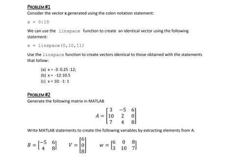 Solved Problem Consider The Vector X Generated Using The Chegg