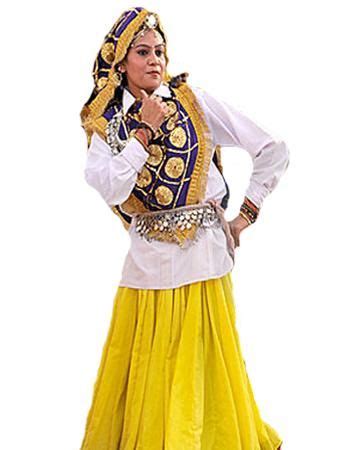 Haryana Folk Dance Costume - M / Yellow / Silk | Dance dresses, Folk ...