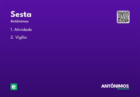 Sesta Significado - Sesta - Significado e Sinônimo - escreva.ai