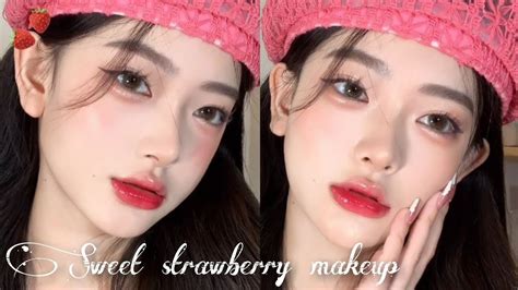 SWEET STRAWBERRYMAKEUP TUTORIAL Kpop Inspired Look YouTube