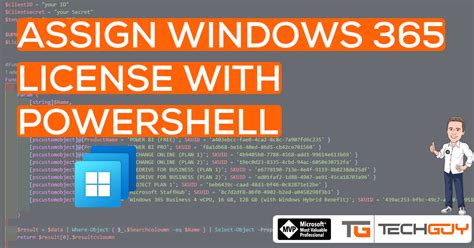 Assign Windows License With Powershell And Ms Graph Api Techguy