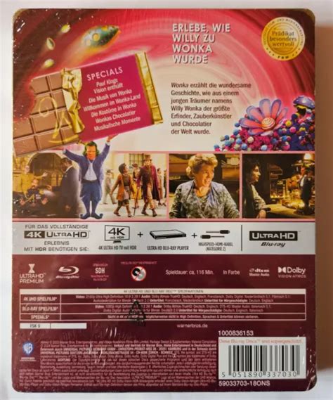 Wonka Timothee Chalamet Steelbook K Ultra Hd Blu Ray Neu Ovp