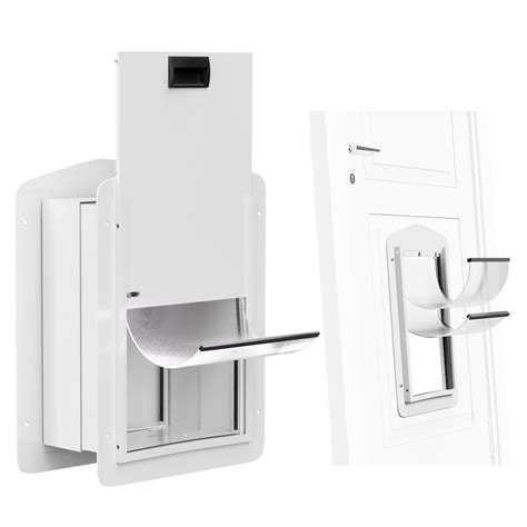 Double-Flap Pet Door for Wall and Door, with Closing Panel and Lock