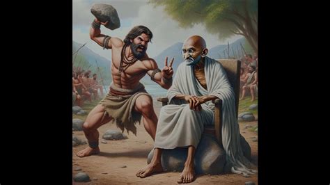 قابيل وغاندي يلتقيان في فلسطين Cain meets with Abu Obaida in Palestine