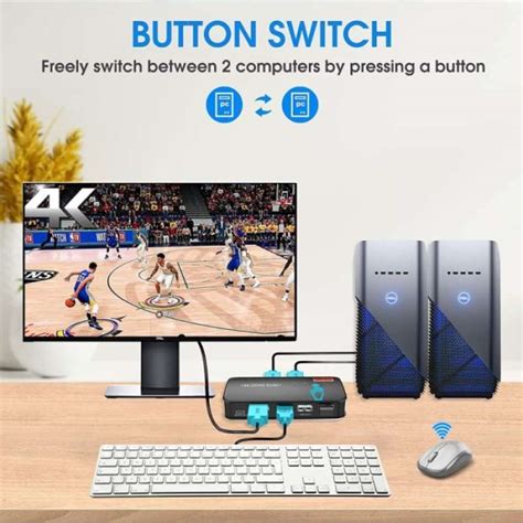 Promo Kvm Switch Hdmi 2 Port Input 1 Port Output Usb 3 Port Gaintech