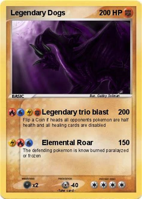 Pokémon Legendary Dogs 23 23 - Legendary trio blast - My Pokemon Card