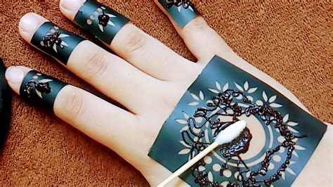 I Applied Mehndi On Right Hand Stunning Mehndi Sticker Design