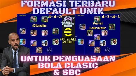 Formasi Terbaru Default Unik Untuk Penguasaan Bola Serangan Balik