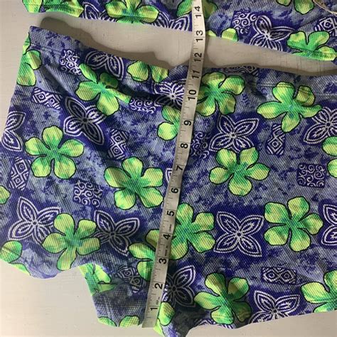 Vintage S Bikini Vintage Neon Tropical Floral Two Piece Swimsuit Vintage Bikini Bathing Suit