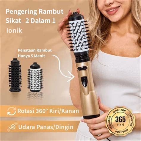 Jual Mxnasisir Pengering Rambut Hot Air Brush Comb Hair Dryer Catokan Pelurus Rambut Hair