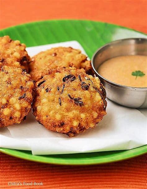 Sabudana Vada With Chutney Recipe Javvarisi Vadai Sago Vada