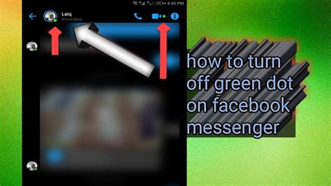 How To Turn Off Green Dot On Facebook Messenger YouTube