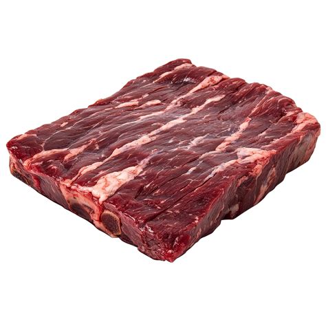 Raw beef brisket isolated on a transparent background, showcasing its
