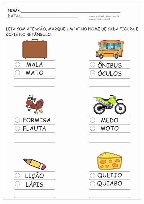 Atividades De Sondagem De Leitura E Escrita 3 Ano
