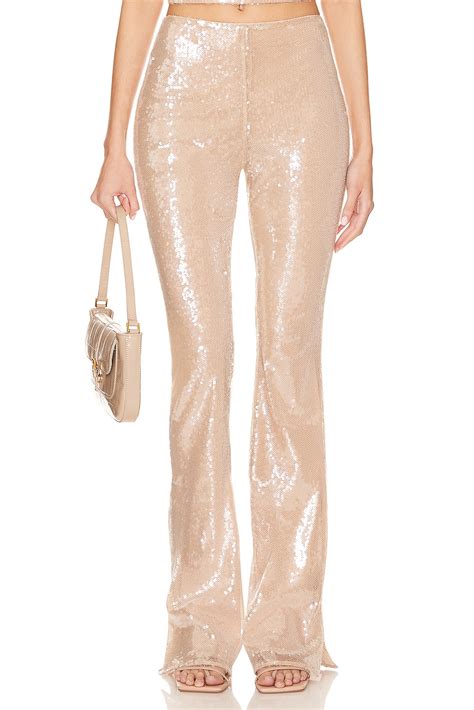 Lovers And Friends Stevie Sequin Pant In Nude Neutral REVOLVE