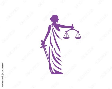 Lady Justice Logo Vector Stock Vector Adobe Stock