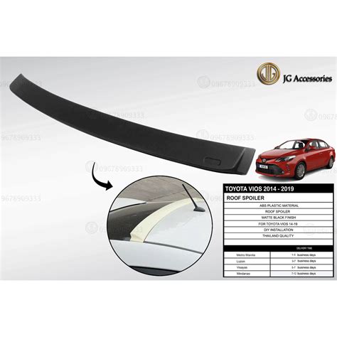 TOYOTA VIOS GEN 3 2014-2019 ROOF SPOILER / REAR WINDOW ROOF SPOILER ...