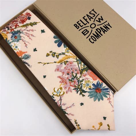 Boho Blooms Tie In Nude Floral Nude Blush Orange Mustard Teal