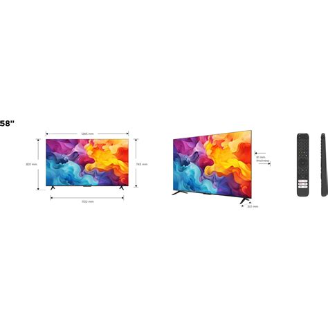 Телевизор TCL LED 58P655, 58" (146 см), Smart Google TV, 4K Ultra HD ...
