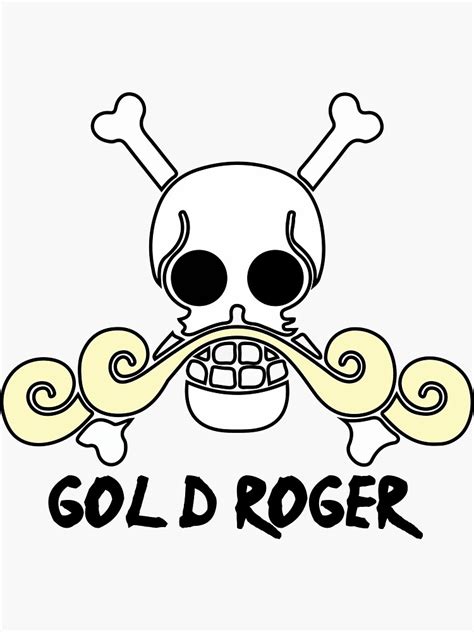 "The Roger Pirates Jolly Roger One Piece Gol D. Roger Flag GDR" Sticker ...