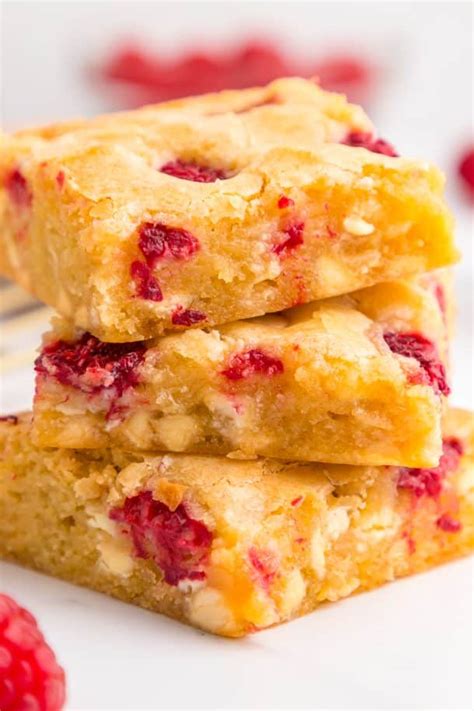 Raspberry White Chocolate Blondies Best Easy Recipe