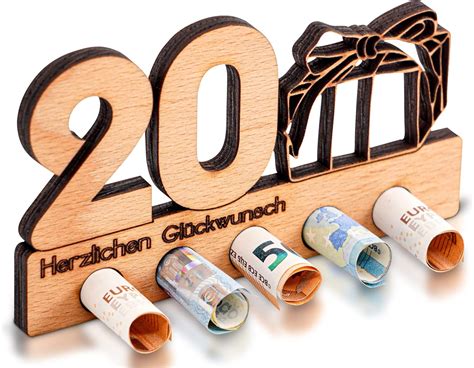 Amazon De DARO Design 20 Geburtstag Geldgeschenk Holz