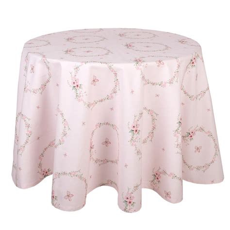 Feb Nappe Cm Rose Coton Lapin Rond Nappes De Table