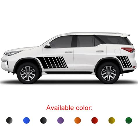 For Toyota Fortuner 2015 2016 2017 2018 2019 Car Stickers Side Body