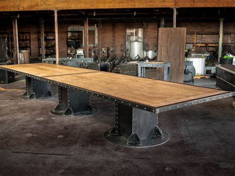 antique conference table vintage industrial furniture