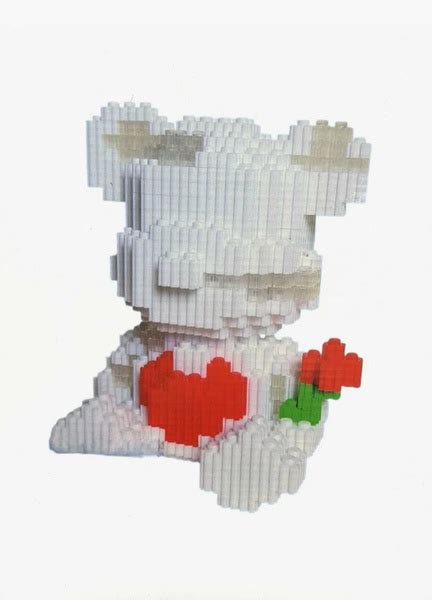 3D конструктор Мишка КАВС / BearBrick из миниблоков /1580 деталей ...