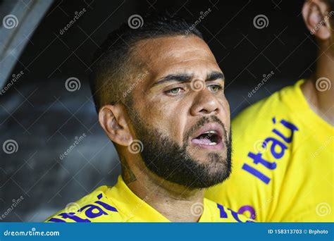 Brazilian Soccer Player Dani Alves During International Friendly