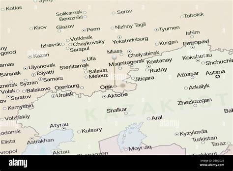 macro photo   white pin needle  orsk city  russia political map stock photo alamy