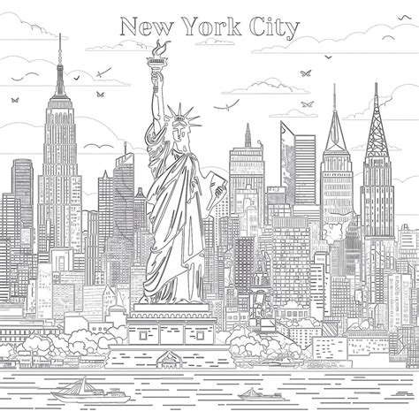 Best New York Coloring Page Coloring Pages Mimi Panda