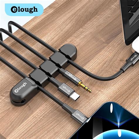 Buy Elough Cable Organizer Silicone USB Cable Winder Flexible Cable