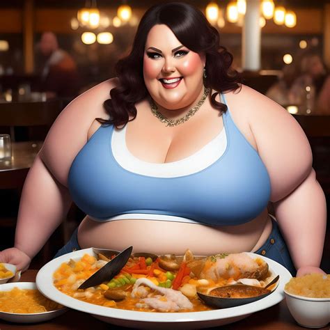 Ai Ssbbw Eating A Seafood Boil By Bebohiar On Deviantart