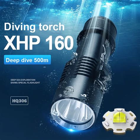 Xhp Professional Diving Flashlight High Power Led Flashlight Ipx