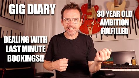 Gig Diary Pro Musician VLOG This Week 30 Year Old Fulfilled