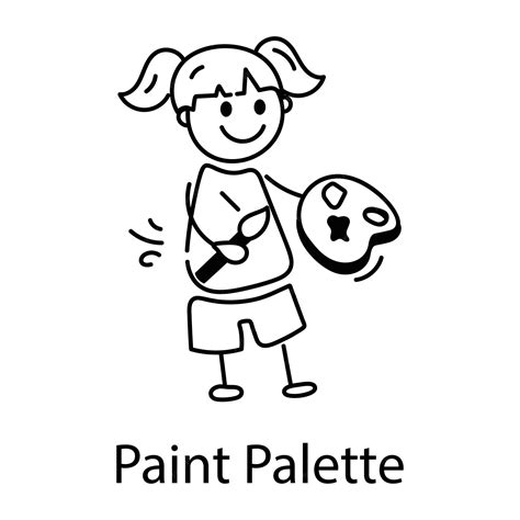 Premium Vector Heres A Doodle Icon Depicting Paint Palette