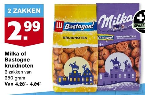 Milka Of Bastogne Kruidnoten G Zakken Aanbieding Bij Hoogvliet