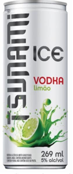 Bebida Mista Alco Lica Gaseificada Tsunami Ice Vodka Lim O Ml