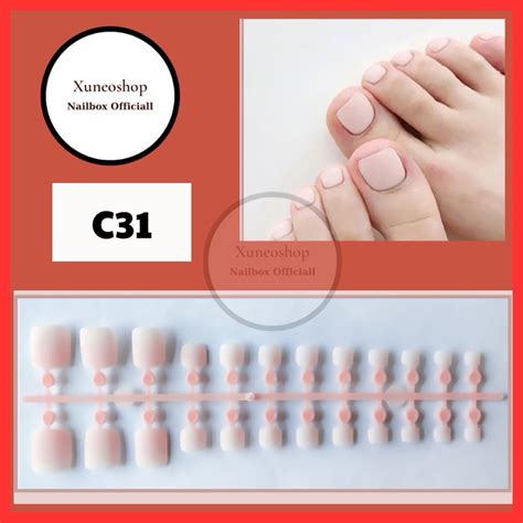 Móng Chân Giả Màu Nude Nhám Xuneoshop Kèm Keo Không Hộp Shopee Việt Nam