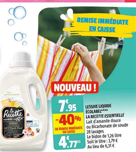 Promo Lessive Liquide Colabel La Recette Essentielle Chez Coccimarket