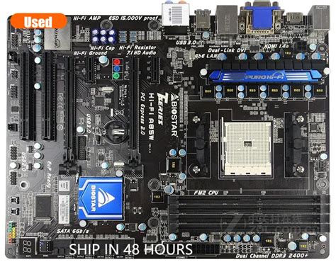 Biostar Atx Desktop Computer Motherboard Fm2 Hi Fi A85w Ddr3 Support